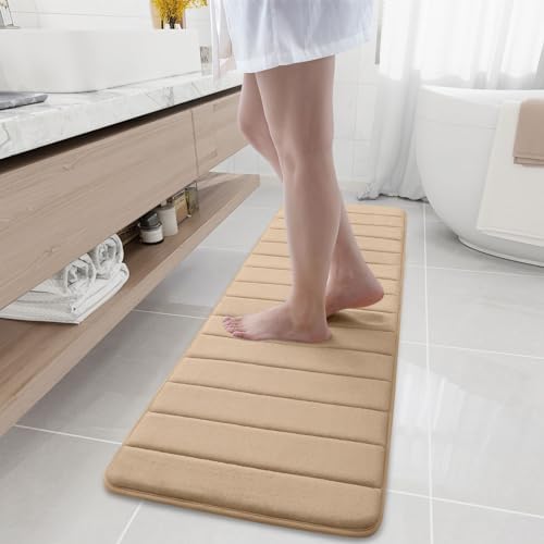 Buganda Memory Foam Bath Mat 59 x 17, Ultra Soft Absorbent Bathroom Rugs
