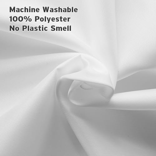 Titanker Waterproof Fabric Shower Curtain Liner Washable, Cloth Shower Liner with Magnets, White Shower Liner Soft Fabric, Lightweight Shower Curtain Liner, 70x72 Inches (Pack of 3)