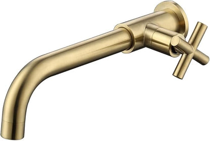 ZR98US Wall Fixtures Brass Bathroom Faucet Cold Black/Chrome/Gold (Color : C Size (As Shown in The)