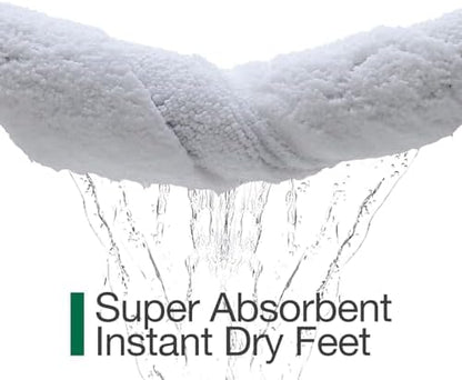 LUMI Ultra Soft Bathroom Rugs Absorbent, Non Slip Bath Mat 20x32, White