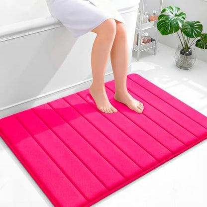 OLANLY Memory Foam Large Bath Mat 40x32, Super Soft Absorbent Bathroom Rugs