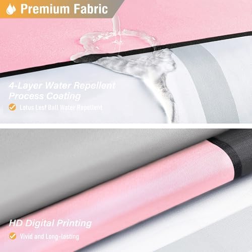 BTTN Pink Modern Geometric Waterproof Fabric Shower Curtain Set, 72 x 72