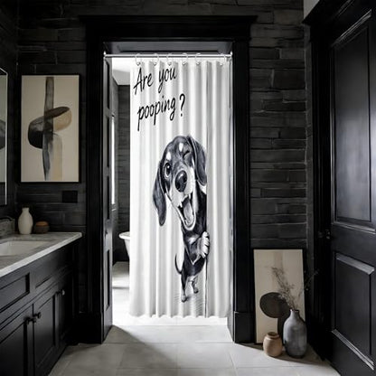 Small Stall Shower Curtain Rv Cute Dog, 36 x 72 Inchs