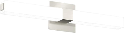LED Vanity Light 24.2" Frosted White Acrylic Brushed Nickel for Bathroom Vanity Lighting Fixtures Cool White 6000K