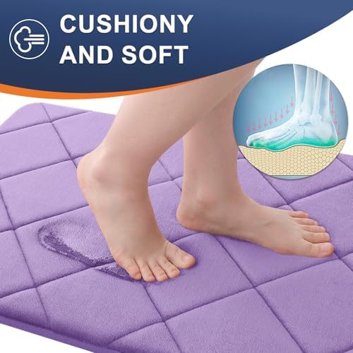 OLANLY Memory Foam Bath Mat 30x20, Ultra Soft and Absorbent Bathroom Rugs