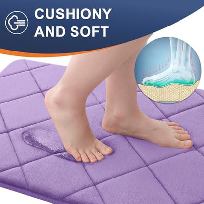 OLANLY Memory Foam Bath Mat 59x34, Ultra Soft and Absorbent Bathroom Rugs