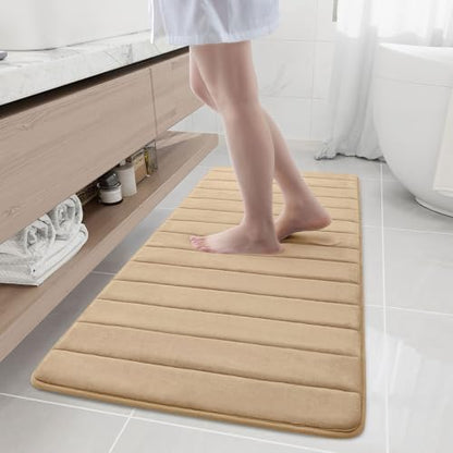 Buganda Memory Foam Bath Mat 55 x 24, Ultra Soft Absorbent Bathroom Rugs