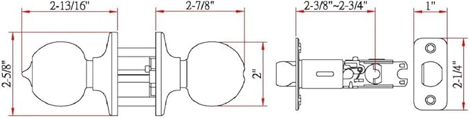 Design House 781864 Ball Privacy Bed and Bath Knob Satin Nickel
