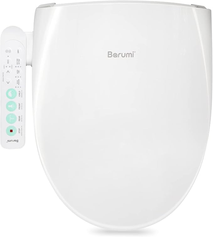 Barumi Bidet [BM-5000], Electric Bidet Toilet Seat, Heated Seat, Warm Water, Position Control, Eco-Mode, Self Cleaning