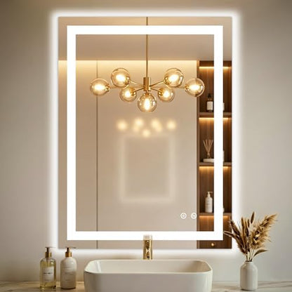 32x24 LED Bathroom Mirror with Lights, Lighted Vanity Mirror for Wall