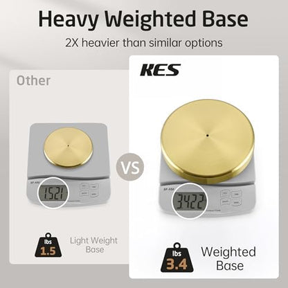KES Gold Toilet Paper Holder Stand, 26" H (Taller Version), Weighted Base