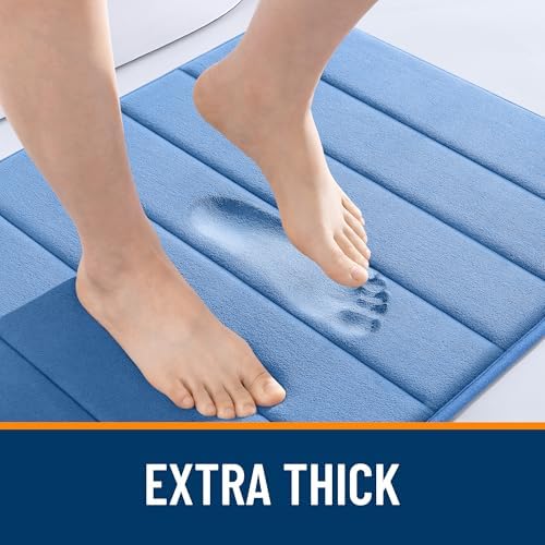 OLANLY Memory Foam Long Bathroom Rugs Runner 59x20, Super Soft Absorbent