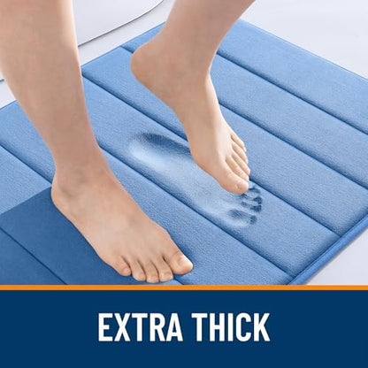 OLANLY Memory Foam Long Bathroom Rugs Runner 59x20, Super Soft Absorbent