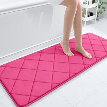 OLANLY Memory Foam Bath Mat 59x20, Ultra Soft and Absorbent Bathroom Rugs