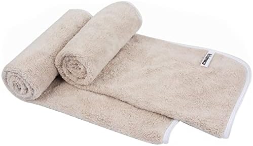 KinHwa Hand Towels for Bathroom, Microfiber Face Towels, 16x30 Inch, 2 Pack