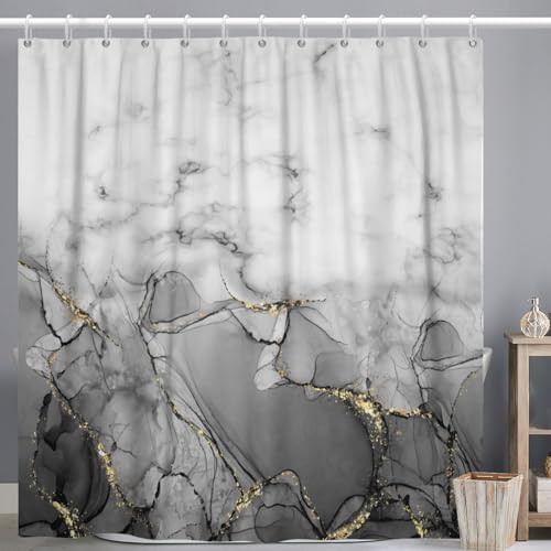 Gray Extra Long Waterproof Shower Curtain 72x84 inches