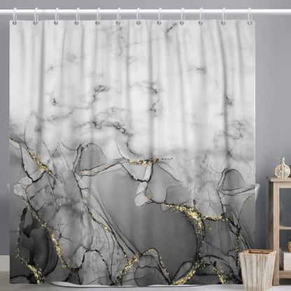 Gray Extra Long Waterproof Shower Curtain 72x84 inches