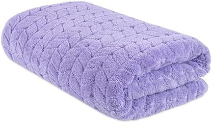 BAGNO MILANO Turkish Cotton Bath Towels, Hand Towels - Soft Plush Jacquard Collection Luxury Towels Set (Lilac, Bath Sheet 35x70)