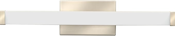 Lithonia Lighting 24-Inch LED Vanity Light with 3-in-1 Switchable White Color Temperature, Contemporary Cylinder Bathroom Vanity Wall Light Fixture for Over The Mirror, Brushed Nickel
