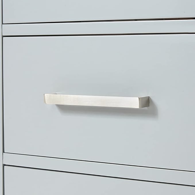 ARIEL Bristol 73" Grey Double Vanity, 1.5" Edge Italian Carrara Marble Countertop & Splash, Rectangular Sinks, 2 Soft Closing Doors, 4 Full Extension Dovetail Drawers, Polished Chrome