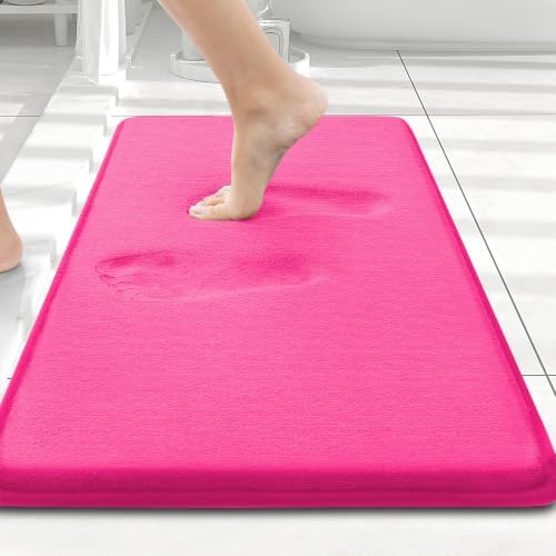 Smiry Memory Foam Bath Mat 24x16, Extra Soft and Absorbent Bathroom Rugs