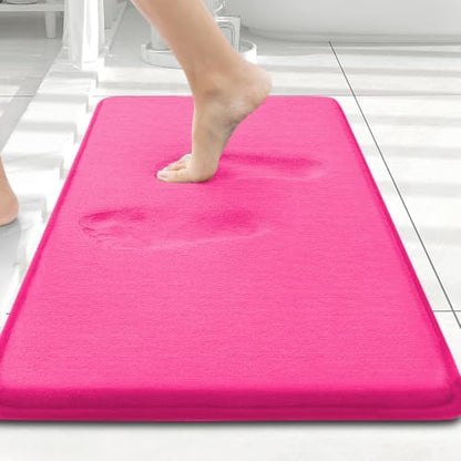 Smiry Memory Foam Bath Mat 24x16, Extra Soft and Absorbent Bathroom Rugs