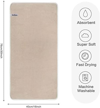KinHwa Hand Towels for Bathroom, Microfiber Face Towels, 16x30 Inch, 2 Pack