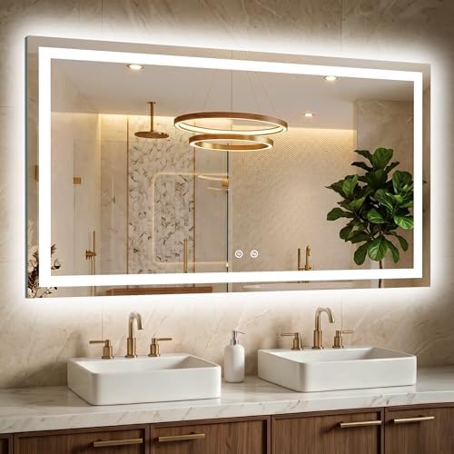 30x50 LED Bathroom Mirror with Lights, Lighted Vanity Mirror for Wall