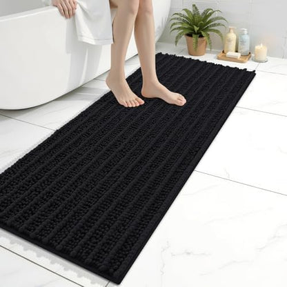 Arotive Bathroom Rugs Mat 47x17, Soft Absorbent Chenille Shaggy Bath Mat
