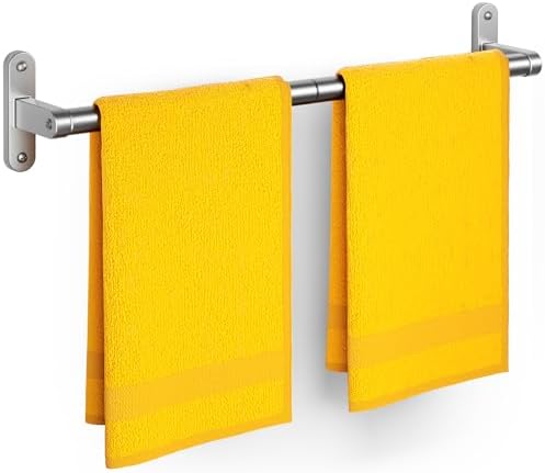 Powools Brushed Nickel 24" Towel Rack, Rustproof Wall Mounted Towel Bar