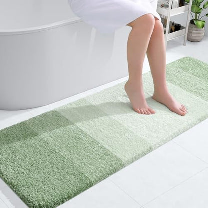 OLANLY Bathroom Runner Rug 59x20, Extra Soft Absorbent Microfiber Bath Rugs