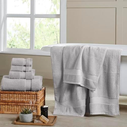 Modern Threads Luxury 6-Piece Quick-Dry Towel Set – Plush & Ultra-Absorbent for Spa-Like Experience, Stone