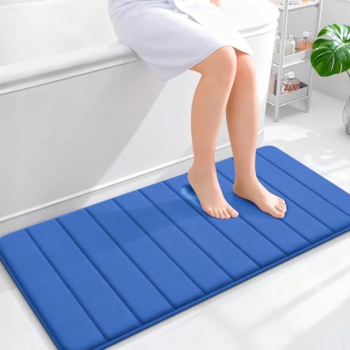 OLANLY Memory Foam Long Bathroom Rugs Runner 44x20, Super Soft Absorbent