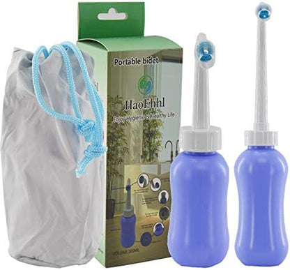 Upside Down Bidet for Postpartum Care, Old People&Child Cleansing.Portable Bidet Sprayer and Travel Bidet with Hand Held Bidet Bottle for Personal Cleansing (S+M, purple)