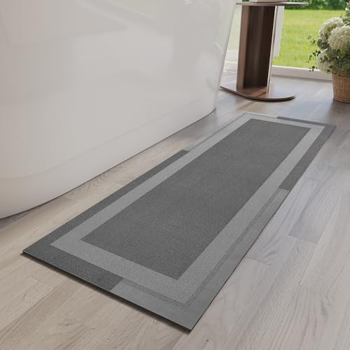 YDKGL Non Slip Bath Mat Long Ultra Thin Bathroom Rugs Runner Fit Under Door