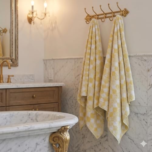 2-Pack Microfiber Bath Towels (27x54 Inches) - Ultra Soft & Quick Dry, 3X Absorbency, Lightweight for Gym, Yoga, Travel & Spa - Perfect for Home, Fitness & Post-Workout