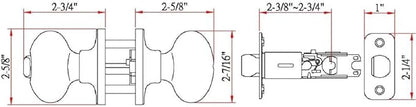 Design House Door Knob, Privacy Lock for Safety, Oval Handle Shape, Fits Standard Doors, for Bedrooms/Bathrooms, Easy Installation, Oil Rubbed Bronze, 2.625 in. Diameter x 2.75 in. L, 750588