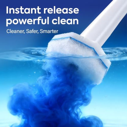 50 Pcs Disposable Toilet Cleaner Refill Pads, Universal Toilet Bowl Brush Replacement Heads, Durable Deep Cleaning Refills, Fresh Scent Bathroom Cleaning Supplies