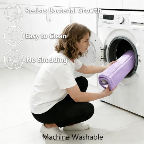 Memory Foam Bath Mat Set 3 Piece，Super Soft Absorbent Bathroom Rug Non Slip, Quick Dry,Machine Wash, Perfect Plush Bathroom Rugs,Home Decor Accessories,Lavender Purple