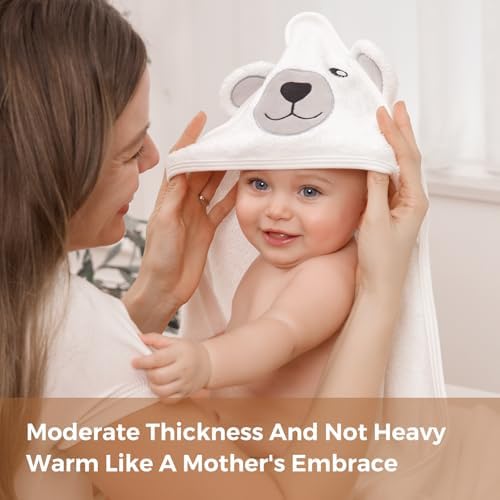 Momcozy Baby Towel, 5pcs Baby Bath Towel Set，Soft&Breathable