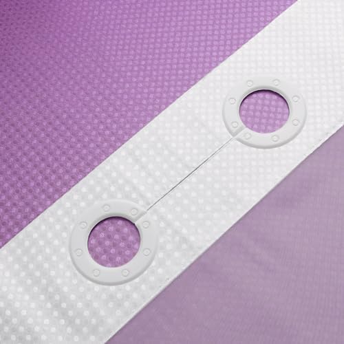 Gibelle No Hook Cloth Ombre Purple Shower Curtain with Liner, 72x74