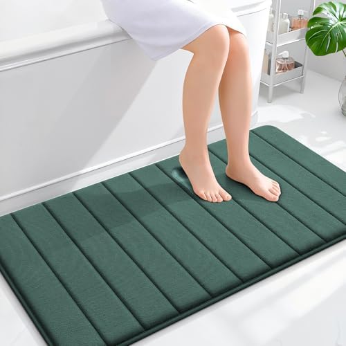 OLANLY Memory Foam Long Bathroom Rugs Runner 44x24, Super Soft Absorbent