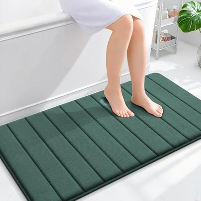 OLANLY Memory Foam Long Bathroom Rugs Runner 44x24, Super Soft Absorbent