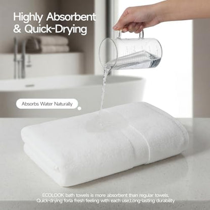 ecolook Ultra Soft 6-Piece Towel Set, 100% Cotton