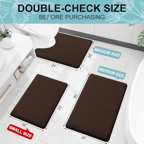 Smiry Memory Foam Bath Mat 47x20, Extra Soft and Absorbent Bathroom Rugs