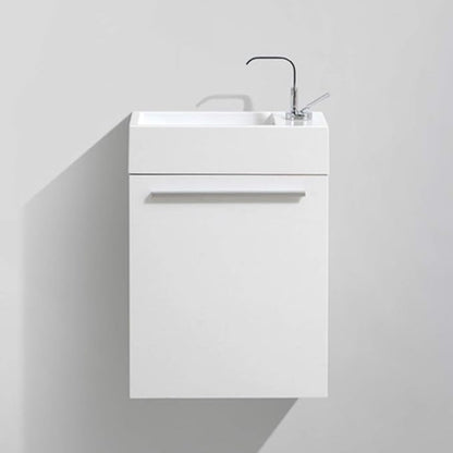 Blossom 18 Inch White Small Bathroom Vanity with Sink, Narrow Bathroom Vanity