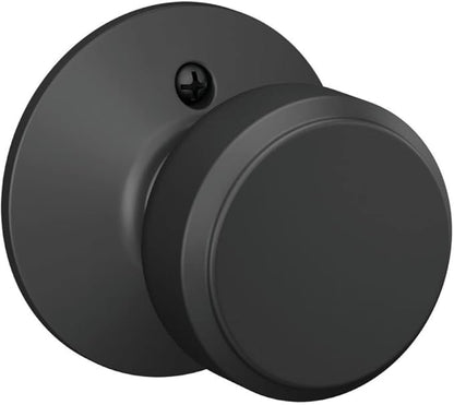 SCHLAGE F10 BWE 622 Bowery Door Knob, Hall & Closet Passage Lock, Matte Black (Pack of 4)