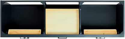 ARIEL Hepburn 72-inch Bathroom Vanity Base Cabinet,Solid Wood, 4 Soft Closing Doors, 6 Dovetail Drawers, Midnight Blue