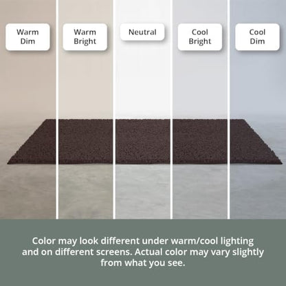 MAYSHINE Plush Shaggy Chenille Bath Mat | Extra Soft, Super Absorbent, Non-Slip Bathroom Rug | Fluffy Microfiber, Area Rug Sets for Bathroom Floor, Kitchen, Living Room | 59"x31" | Brown