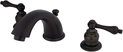 Kingston Brass KB975AL Victorian Widespread Lavatory Faucet with Metal lever handle, Oil Rubbed Bronze